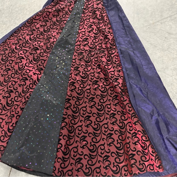 Vintage 90s Lee Andersen long sleeve mesh fairy grunge maxi dress M - Picture 2 of 5